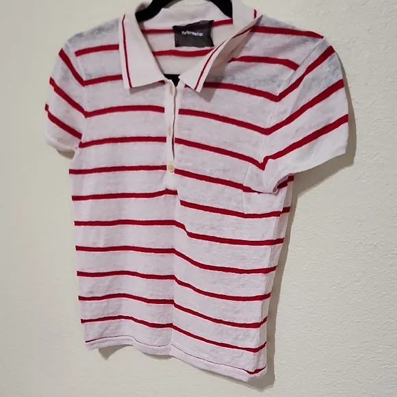 Reformation Red and White Crop Top - Picture 4 of 8